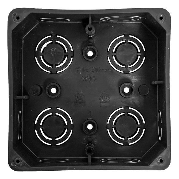 Коробка распределительная КМТ-010-006 с крышкой для твердых стен (107x107x50) с саморезами IP20 EKF PROxima