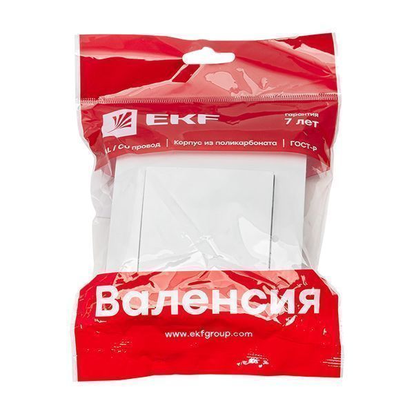 Валенсия выключатель 1-кл. 10А белый EKF PROxima