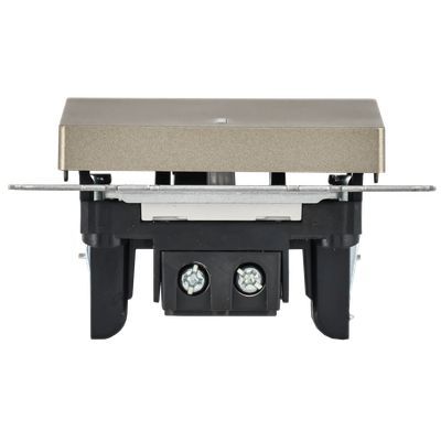 BRITE Выключатель 1-клавишный с индикацией 10А ВС10-1-1-БрШ шампань IEK