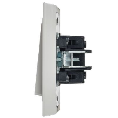 BRITE Выключатель 2-клавишный проходной 10А ВС10-2-6-БрБ белый IEK