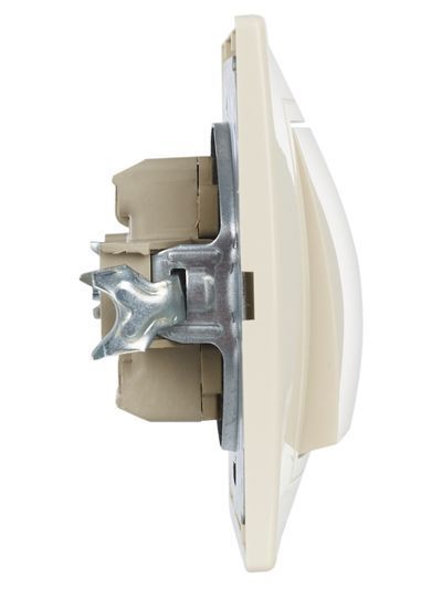 KVARTA Выключатель 2-клавишный 10А ВС10-2-0-ККм кремовый GENERICA