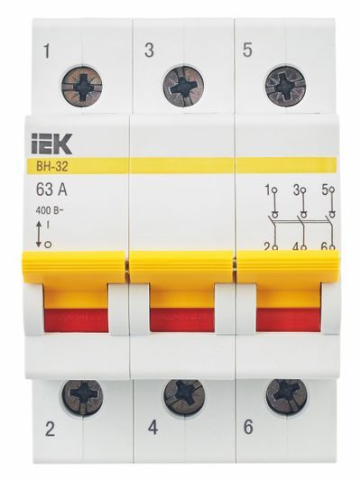 KARAT Выключатель нагрузки (мини-рубильник) ВН-32 3P 63А IEK