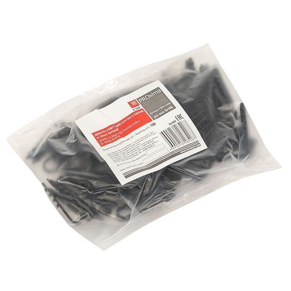 Дюбель-хомут для круглого кабеля (5-10мм) черный (100шт.) EKF PROxima