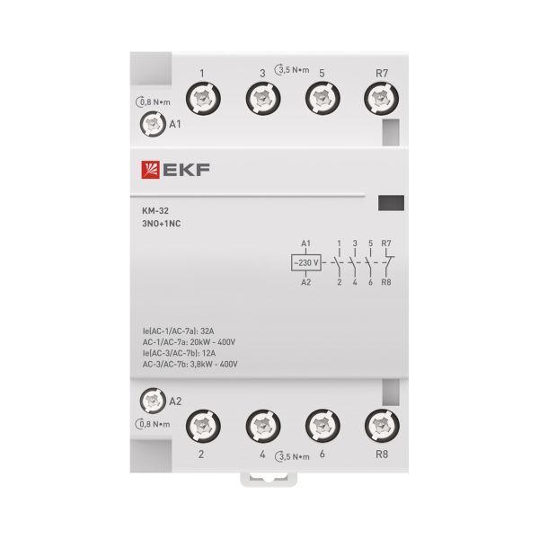 Контактор модульный КМ 32А 3NО+NC (3 мод.) EKF PROxima