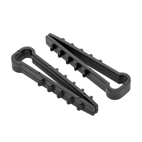 Дюбель-хомут для плоского кабеля (5-8мм) черный (100шт.) EKF PROxima