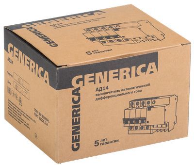 Дифференциальный автомат АД14 4Р 50А 100мА GENERICA