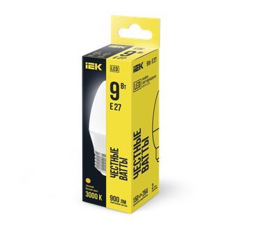 Лампа светодиодная C35 свеча 9Вт 230В 3000К E27 IEK