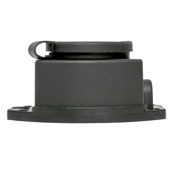 Роз. (колодка) одномест. с защит. крышкой каучуковая 230В 2P+PE 16A IP44 EKF Марс