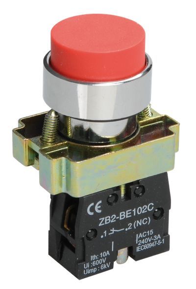 Кнопка управления LAY5-BL42 без подсветки красная 1NC IEK