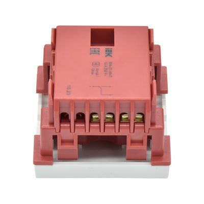 Выключатель проходной (переключатель) одноклавишный ВК4-21-00-П (на 2 модуля) ПРАЙМЕР белый IEK