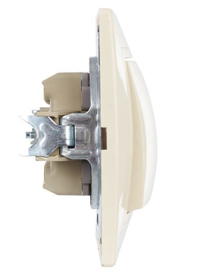 KVARTA Выключатель 1-клавишный прох 10А ВСп10-1-0-ККм кремовый GENERICA