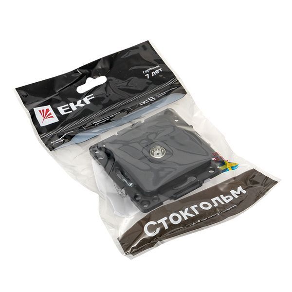 Стокгольм Механизм Розетки TV 1-местной 75Ом 5-862МГц винтовые клеммы черной EKF PROxima