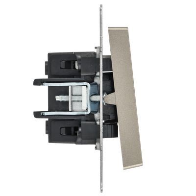 BRITE Выключатель 1-клавишный с индикацией 10А ВС10-1-1-БрШ шампань IEK