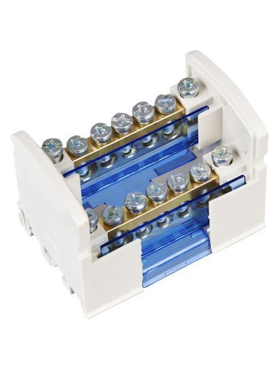 Шины на DIN-рейку в корпусе (кросс-модуль) ШНК 2х7 L+PEN IEK