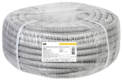 ELASTA Труба гофрированная ПВХ d=25мм с зондом (50м) IEK