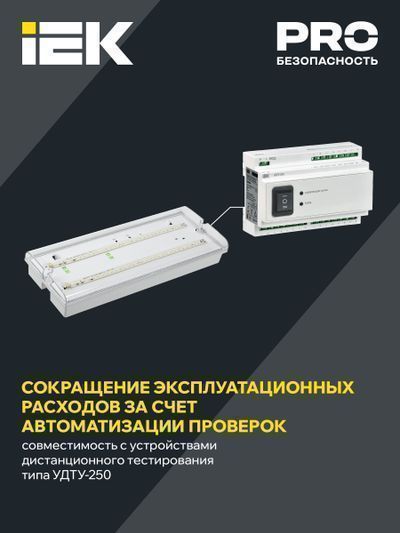 Светильник аварийный ДПА 5042-3 3ч универсальный IP65 IEK