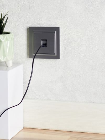 BRITE Розетка компьютерная RJ45 кат.5E РК10-БрС сталь IEK