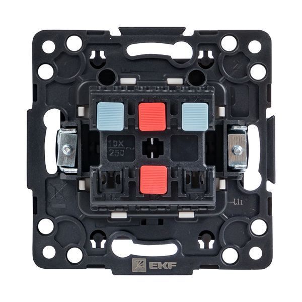 Стокгольм Механизм Выключателя 2-кл. 10А автоматические клеммы черный EKF PROxima
