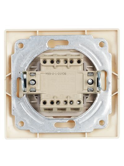 KVARTA Выключатель 1-клавишный прох 10А ВСп10-1-0-ККм кремовый GENERICA