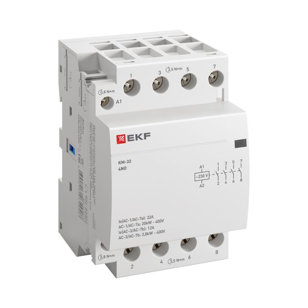 Контактор модульный КМ 32А 4NO 230В АС (3 мод.) PROXIMA EKF