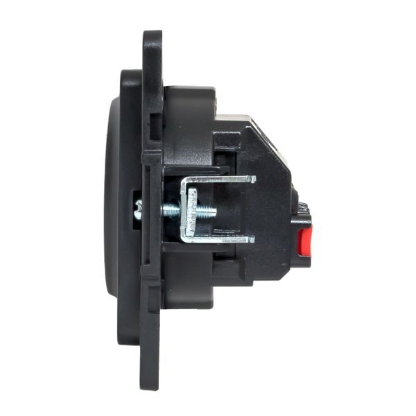 Стокгольм Механизм Розетки 1-местной с/з 16А автоматические клеммы черный с защ. штор. EKF PROxima