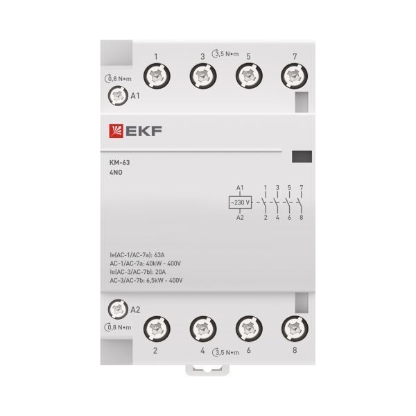 Контактор модульный КМ 63А 4NО (3 мод.) EKF PROxima