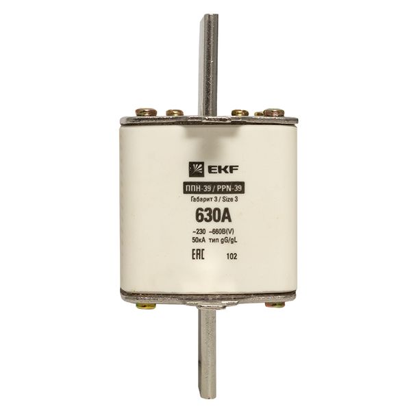 Плавкая вставка ППН-39 630/630А габарит 3 EKF