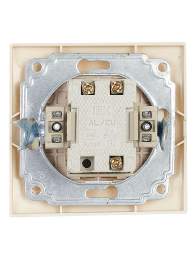 KVARTA Выключатель 2-клавишный 10А кер. ВС10-2-0-Км кремовый GENERICA