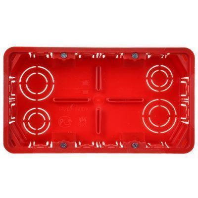 Коробка распаячная КМ41026 для полых стен безгалогенная (HF) 172х96х45мм с саморезами пластиковыми лапками с крышкой IEK