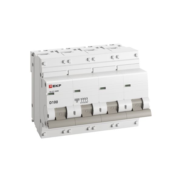 Автоматический выключатель ВА 47-100M 4P 100А (D) 10kA без теплового расцепителя EKF PROXIMA