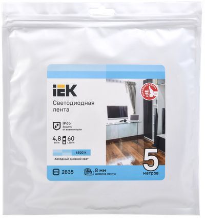 Лента светодиодная 5м LSR-2835W60-4,8-IP65-12В IEK