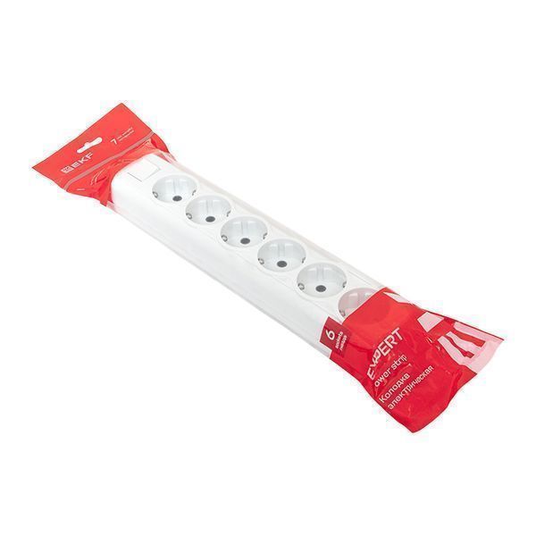 Колодка 6 гнезд 16А 3,5кВт c выкл. с/з Эксперт EKF PROxima