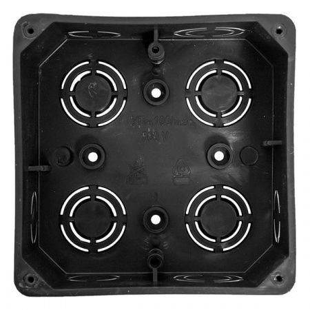 Коробка распределительная КМТ-010-006 с крышкой для твердых стен (107x107x50) с саморезами IP20 EKF PROxima