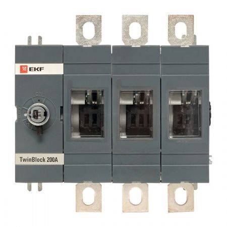 Рубильник 200A 3P без рукоятки управления TwinBlock EKF