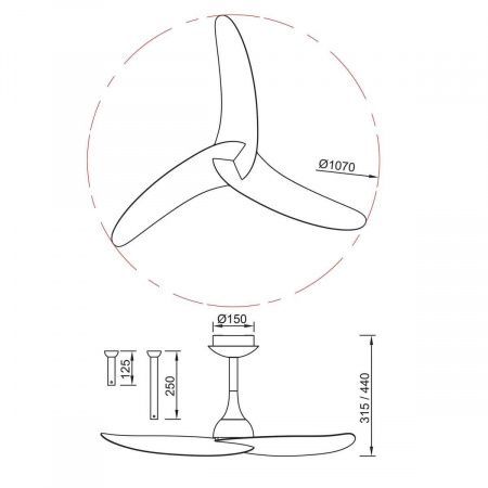 Люстра-вентилятор Mantra IPANEMA III 9040