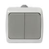 Мурманск Выключатель 2-клавишный 10А IP54 серый EKF
