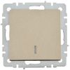 BRITE Выключатель 1-клавишный с индикацией 10А ВС10-1-1-БрШ шампань IEK