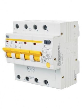 KARAT Дифференциальный автомат АД14S 4P 32А 100мА тип AC IEK