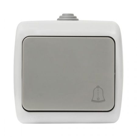 Мурманск Кнопка звонка 1-клавишная 10А IP54 серая EKF