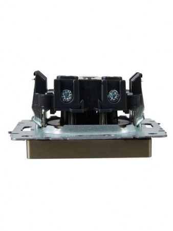 BRITE Розетка 1-местная без заземления без защитных шторок 10А РС10-1-0-БрШ шампань IEK