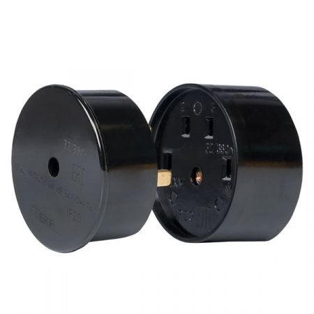 Разъем РШ-ВШ 32А 380В 3P+PE (ОУ) карболитовый черный EKF PROxima