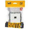 BRITE Розетка компьютерная RJ45 кат.6 РК11-БрБ белый IEK