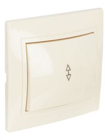 KVARTA Выключатель 1-клавишный прох 10А ВСп10-1-0-ККм кремовый GENERICA