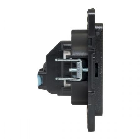 Стокгольм Механизм Розетки 1-местной б/з 10 А автоматические клеммы черный с защ. штор. EKF PROxima