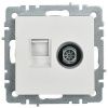 BRITE Розетка двойная TV+RJ45 кат.5E РТВ/РК12-БрБ белый IEK