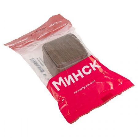 Выключатель 1-клавишный ОП Минск 10А тёмное дерево EKF