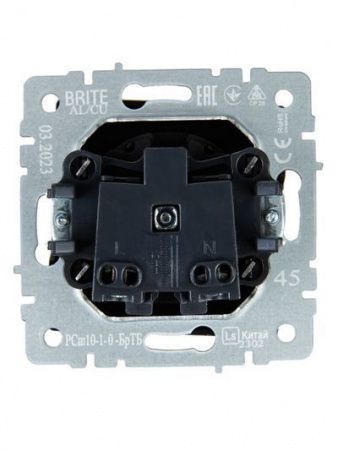 BRITE Розетка 1-местная без заземления без защитных шторок 10А РС10-1-0-БрТБ темная бронза IEK