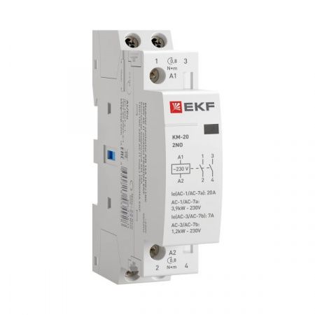 Контактор модульный КМ 20А 2NО (1 мод.) EKF PROxima