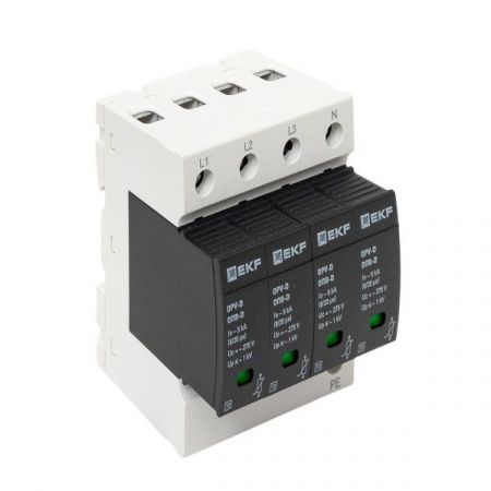 Ограничитель импульсных напряжений ОПВ-D/4P In 5кА 275В с сигн. EKF PROxima