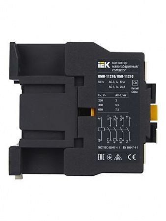 Контактор КМИ-11210 12А 230В/АС3 1NO IEK
